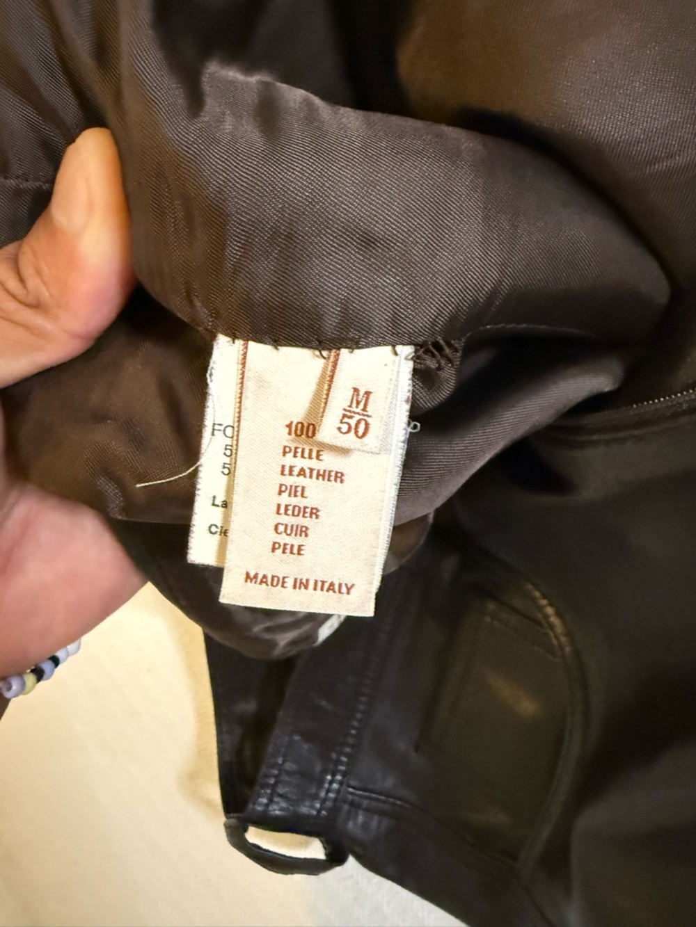 Ermenegildo Zegna Black Leather Relaxed pants - Picture 4 of 9